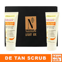 NutriGlow Set of 2 De Tan Scrub For Instant Tan Removal & Skin Lightening