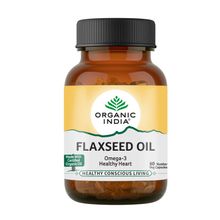 Organic India Flax Seed Oil Capsules Bottle