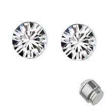 OOMPH Jewellery Silver Stainless Steel Small Magnetic Non-Piercing Stud Earrings For Men & Boys