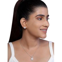 JUPRA Dazzling Round 925 Sterling Silver Necklace and Earrings Set