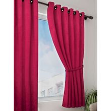 BIANCA Satin Blackout Light Blocking & Soundproof Curtain -1Pc 5 Feet Plain-Maroon