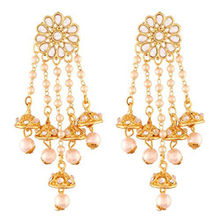 Peora Indian Traditional Jewellery 18K Gold Plated Floral Tassel Earrings For Women (PF37E2746W)