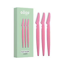 Feel Good Club Face & Eyebrow Razor - Pack Of 3 Reusable Razors For Instant & Painless Hair Removal