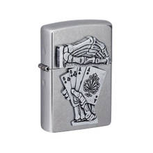 Zippo Dead Mans Hand Emblem Design Windproof Pocket Lighter