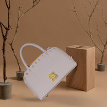 EUME Marigold Vegan Leather Women Handbag - Light Grey (S)