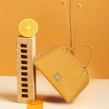EUME Marigold Vegan Leather Women Handbag - Yellow (S)