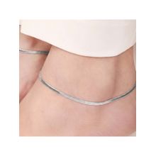 Zavya Silver Sterling Silver Jewellery Anklets (Pack of 2)