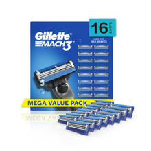 Gillette Mach 3, Shaving Blades For Men, 16 Cartridges, Mega Savings Pack