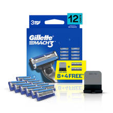 Gillette Mach 3, Shaving Razor Blades For Men, 12 Cartridges, Super Value Pack
