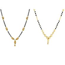 Youbella Jewellery Gold Plated Combo of 2 Mangalsutra Necklace Set