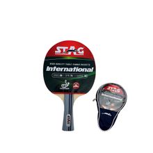 STAG International TT Rubber Racquet Without Case Intermediate, ITTF Approved, Material- Wood