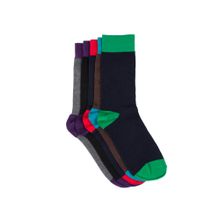Tossido Multicolor All Weather Fine Combed Socks (pack Of 5)