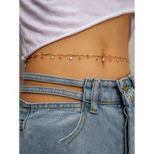 Yellow Chimes Gold-Toned Crystal Studded Waist Chain