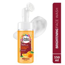 Buds & Berries Brightening Tangerine Orange Foaming Face Wash with Silicone Brush