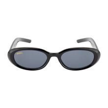 MAGNEQ Black Oval Shaped Uv Protected Sunglasses