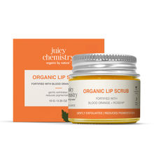 Juicy Chemistry Blood Orange & Rosehip Organic Lip Scrub - For Pigmented Lips