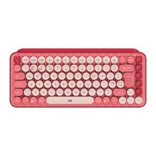 Logitech POP Keys Mechanical Wireless Keyboard with Customisable Emoji Keys- Heartbreaker