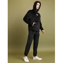 HIGHLANDER Black Oversized Hooded Sweatshirt with Joggers (Set of 2)
