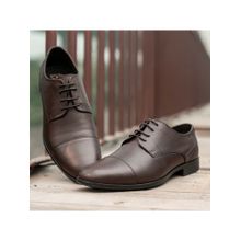Red Tape Men Solid Brown Derbies