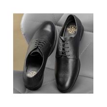 Red Tape Men Solid Black Derbies