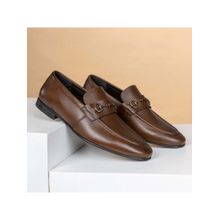 Red Tape Men Solid Teak Brown Loafers