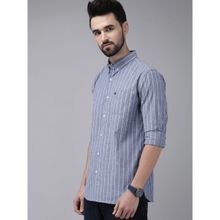 THE BEAR HOUSE Men Striped Button-down Casual Shirt
