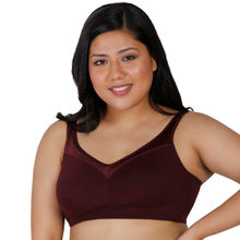 Enamor A112 Smooth Lift Stretch Cotton Classic Bra - Maroon
