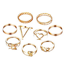 Jewels Galaxy Splendid Heart Note Multi Designs Gold Plated Rings Mixed Sizes For Women
