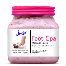 Jeva Foot Spa & Multi-Area Exfoliating Scrub - Intensive Care for Rough Skin on Feet, Knees, Neck