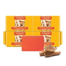 Vaadi Herbals Super Value Pack Of 6 Divine Sandal Soaps With Saffron