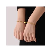 Salty Alpha Women Golden Magnetic Bracelets (Pack of 2)
