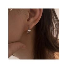 Salty Alpha Women Minimalist Kpop Silver Hoop Earrings