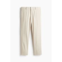 H&M Men Beige Slim Fit Suit Trousers