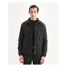 Rare Rabbit Men Charcoal Polyester Solid Jacket