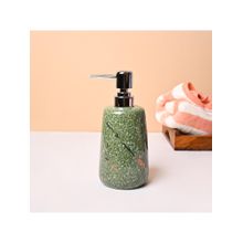 Voncasa Von Casa Soap Dispenser Ceramic Green & Silver