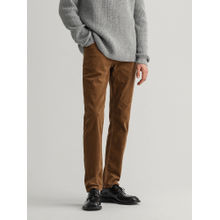 GANT Men Brown Solid Pants