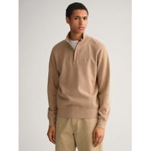 GANT Men Khaki Solid Regular Fit Sweatshirt