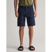 GANT Mens Solid Hallden Navy Twill Shorts