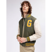 GANT Men Green Colour blocked Full Sleeves Jacket