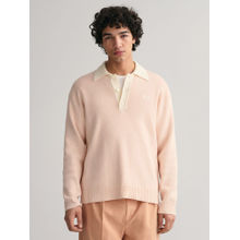 GANT Shirt Collar Ribbed Pullover Sweater