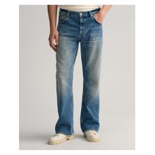 GANT Men Slim Fit Low Distress Light Fade Cotton Jeans