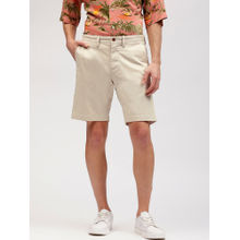 GANT Men Beige Solid Slim Fit Mid-rise Chinos Shorts