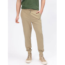 GANT Men Beige Solid Regular Fit Drawstring Joggers