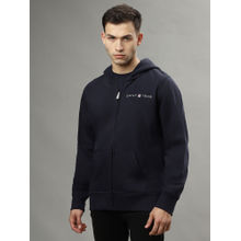 GANT Men Navy Blue Solid Long Sleeves Hoodie