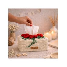Karighar Rosette Charm Tissue Box with Cover