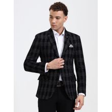 Wyre Men Checked Black Blazer