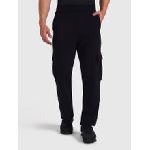 Musclemind Urban Carry-On Black Solid Cargo Pant