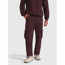 Musclemind Urban Carry-On Brown Solid Cargo Pant