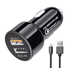Ambrane ACC-11QC-M (Qualcomm Certified) with Micro USB Cable(Black)