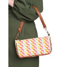 MINI WESST Multi Casual Fabric Self Design Handheld Bag